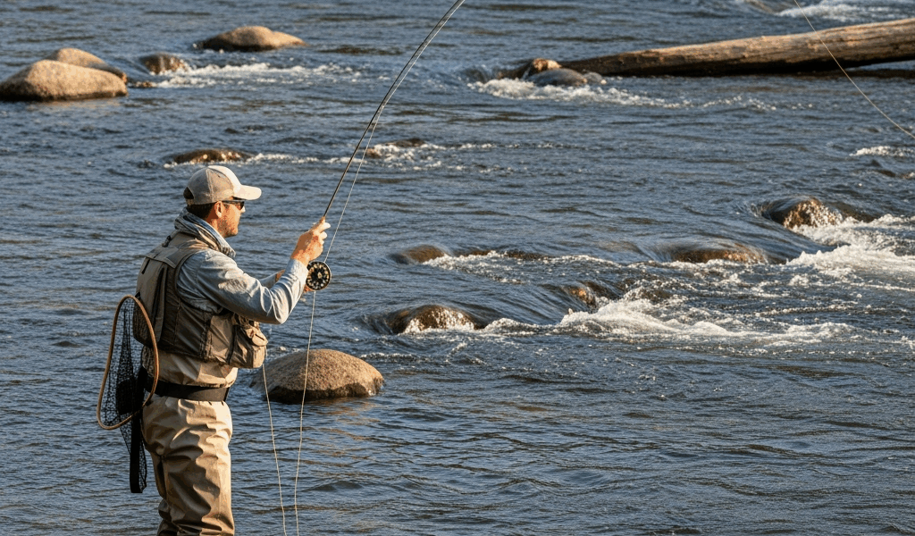 Professional photograph related to: Where Do Fish Hold in Rivers? A Visual Guide to Reading Water. H
