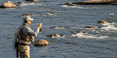 Professional photograph related to: Where Do Fish Hold in Rivers? A Visual Guide to Reading Water. H